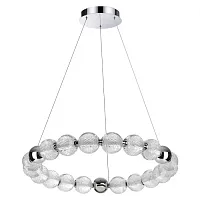 Люстра подвесная Crystal 5007/60L Odeon Light прозрачная на 1 лампу, основание хром в стиле современный шар Люстра подвесная Crystal 5007/60L Odeon Light прозрачная на 1 лампу, основание хром в стиле современный шар